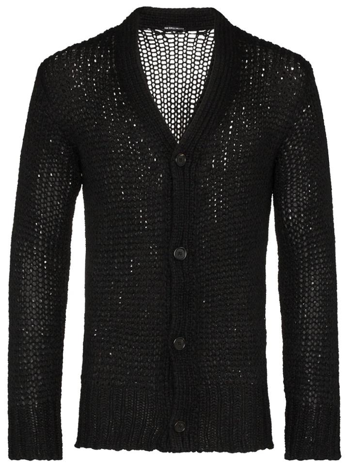 Ann Demeulemeester Knitted Wool Cardigan - Black