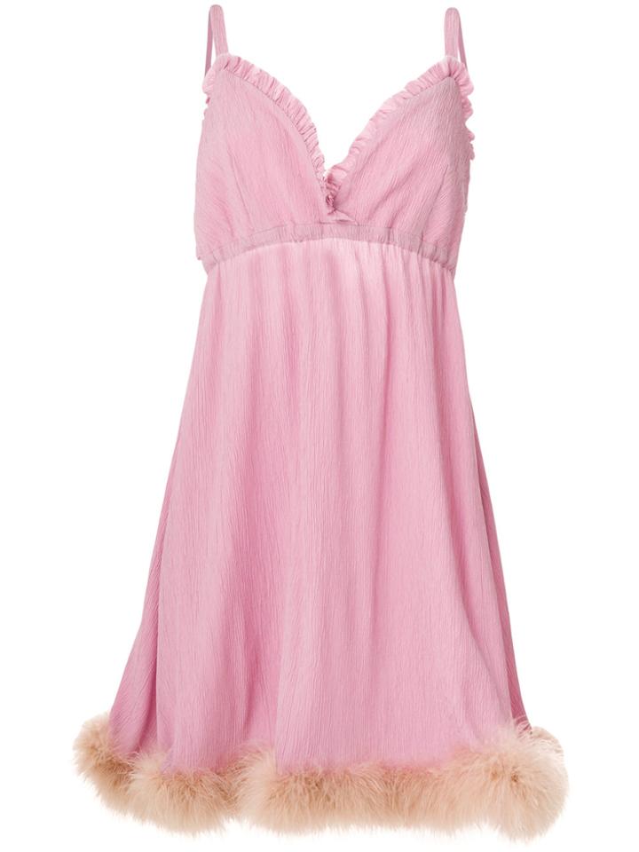 Daizy Shely Crepe Creponne Dress - Pink & Purple