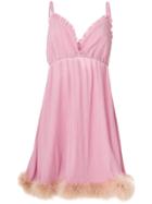 Daizy Shely Crepe Creponne Dress - Pink & Purple
