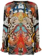 Roberto Cavalli Butterfly Print Blouse - Multicolour