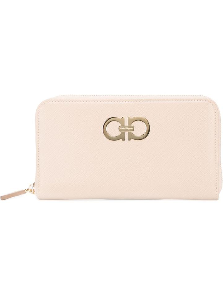 Salvatore Ferragamo Gancini Wallet - Nude & Neutrals