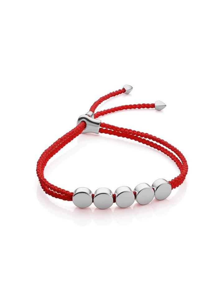 Monica Vinader Linear Bead Coral Bracelet - Red