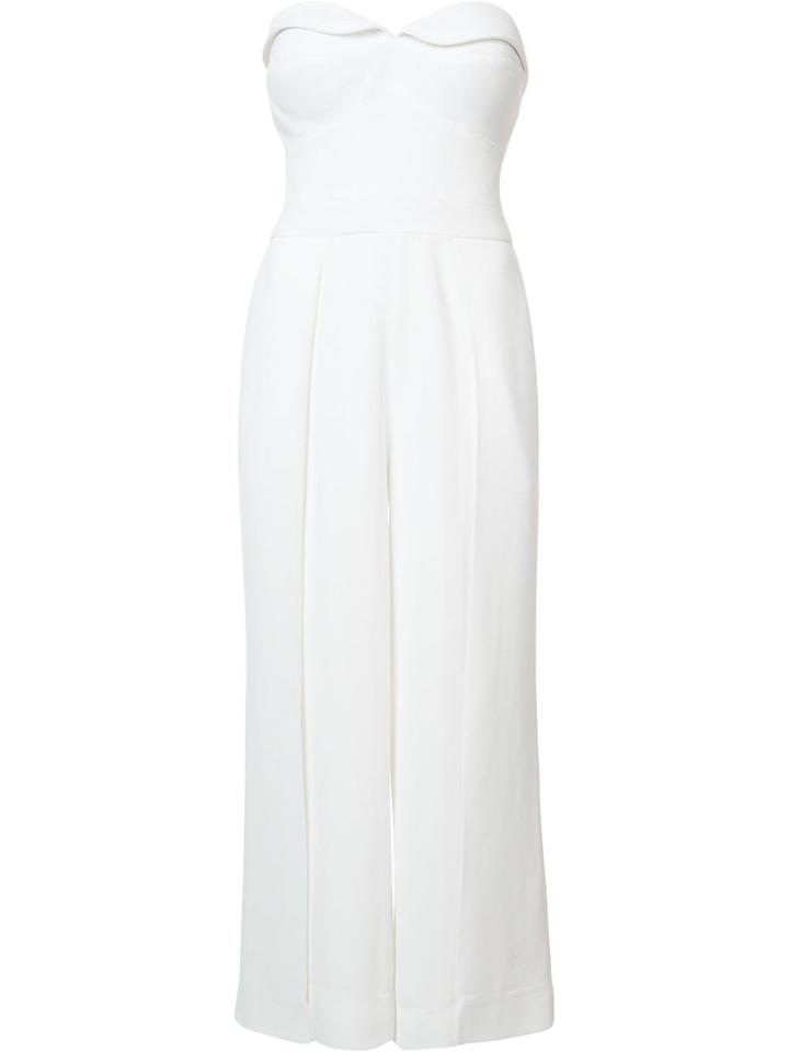 Brandon Maxwell Strapless Jumpsuit - White