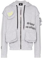 Duo Multi-pocket Track Hoodie - Grey
