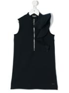 Dsquared2 Kids - Ruffled Dress - Kids - Cotton - 10 Yrs, Blue