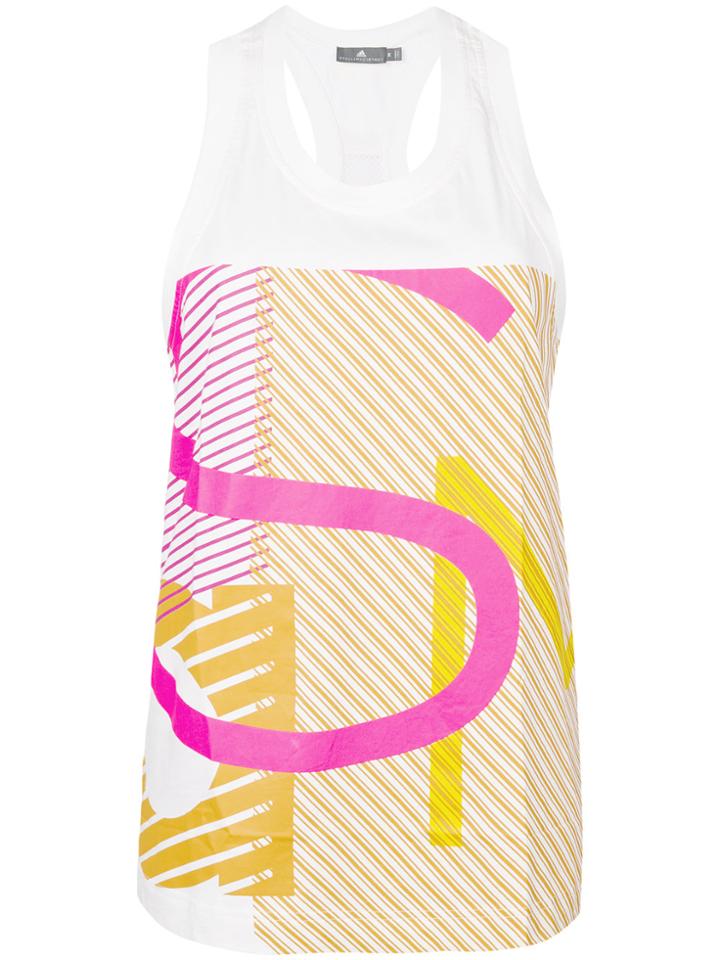 Adidas By Stella Mccartney Patterned Oversized Tank Top - White