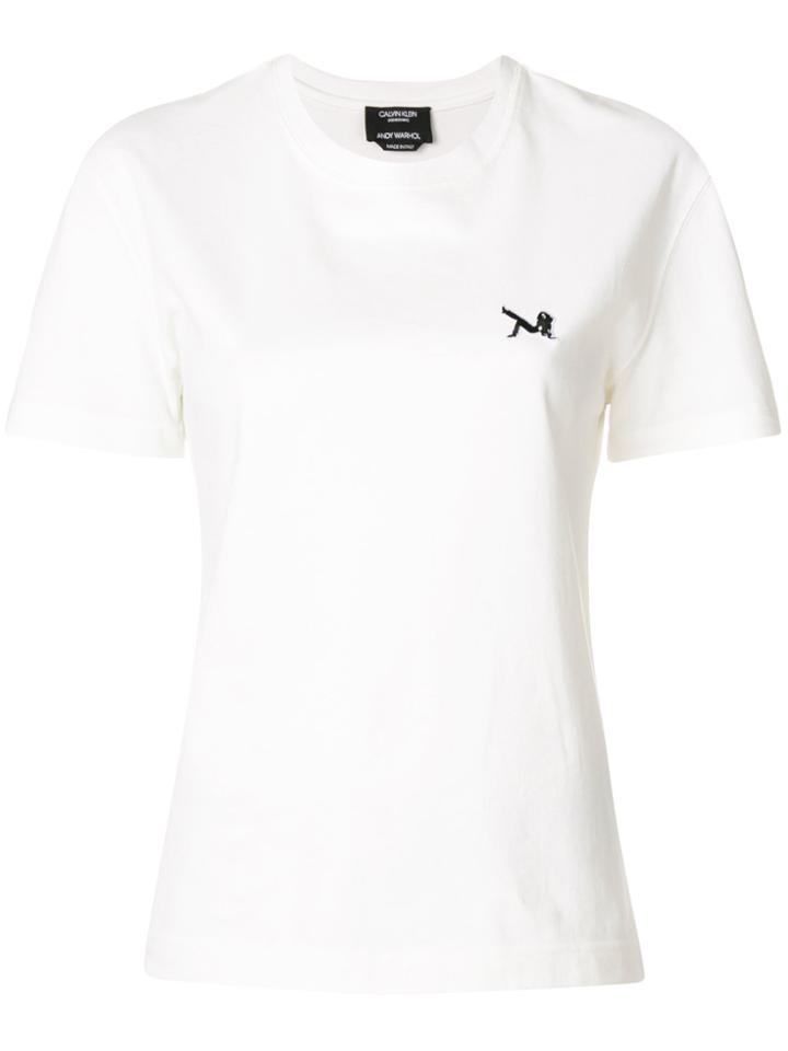 Calvin Klein 205w39nyc Brooke Shields Embroidered Logo T-shirt - White