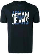 Armani Jeans - Logo Print T-shirt - Men - Cotton - Xxl, Blue, Cotton