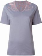 Maison Margiela Felted Print T-shirt, Women's, Size: Xs, Pink/purple, Cotton