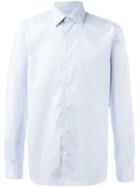 Aspesi Chest Pocket Striped Shirt, Men's, Size: 38, Blue, Cotton