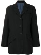 Romeo Gigli Pre-owned Flap Pockets Boxy Blazer - Black