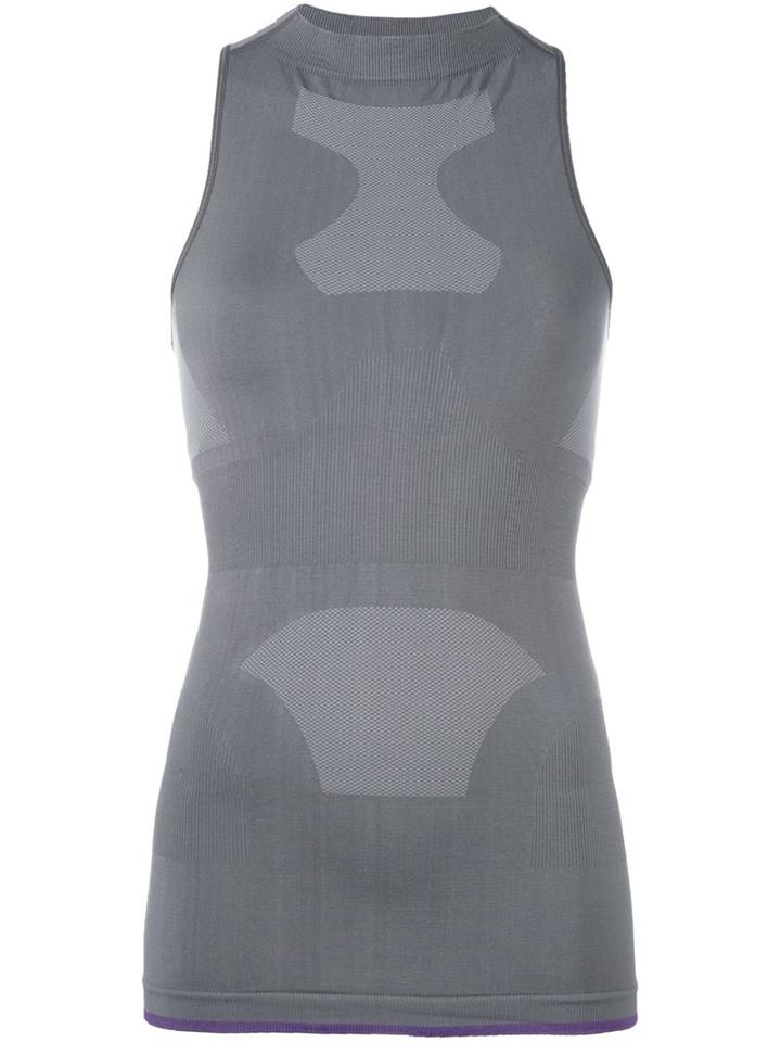 Adidas By Stella Mccartney 'yoga' Tank Top, Women's, Size: Small, Grey, Nylon/spandex/elastane/polyester