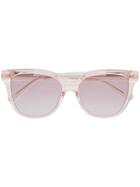 Longchamp Clear Frame Sunglasses - Pink