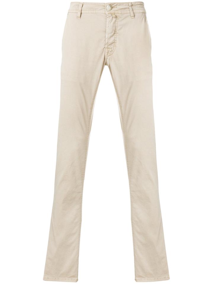Jacob Cohen Straight-leg Chino Trousers - Nude & Neutrals
