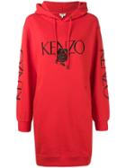 Kenzo Logo Hoodie Dress - Red