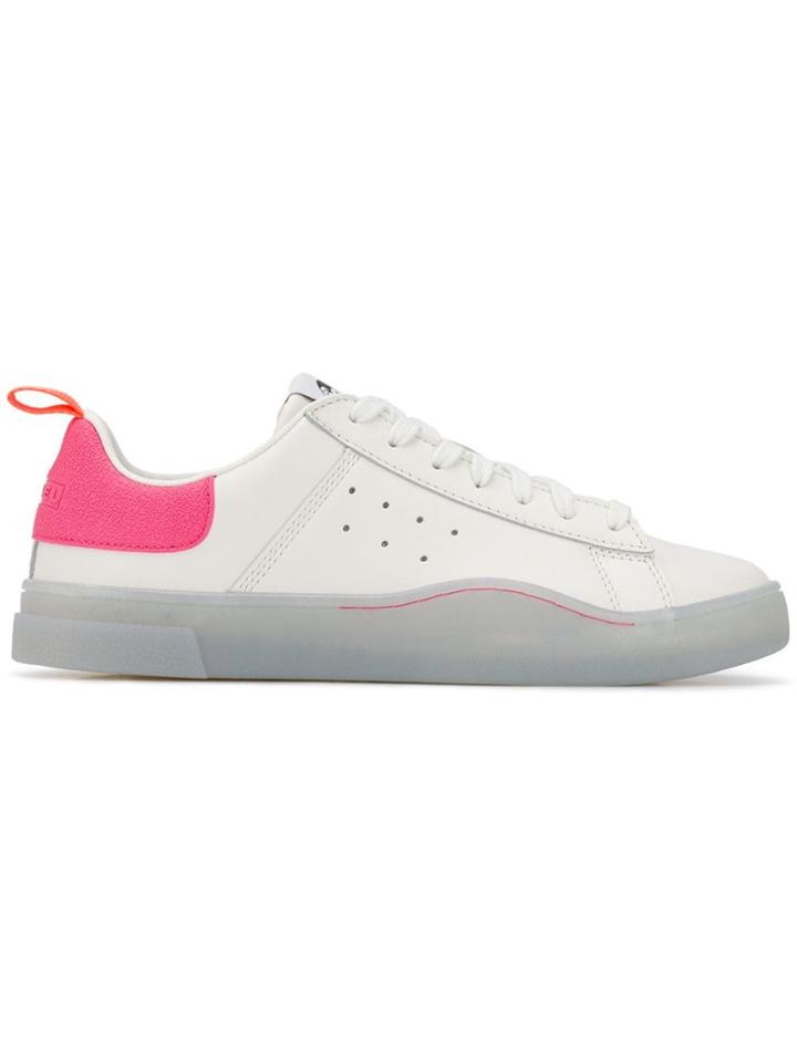Diesel Colour Contrast Tennis Sneakers - White