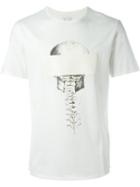 Cy Choi Skeleton Print T-shirt, Men's, Size: Xl, White, Cotton