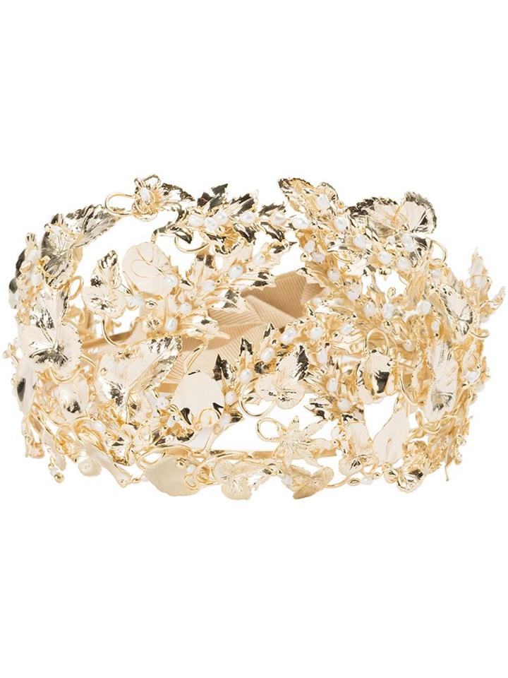 Rosantica 'maria' Headpiece, Women's, Grey, Pearls/brass
