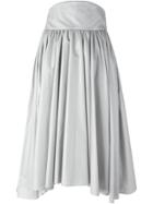 Olympia Le-tan Pleated A-line Skirt - Metallic