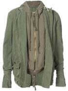 Greg Lauren - Army Tent Hooded Jacket - Men - Cotton - 3, Green, Cotton