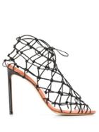 Francesco Russo Fishnet Bootie - Black