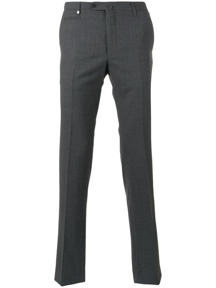 Corneliani Tailored Trousers, Men's, Size: 52, Grey, Virgin Wool