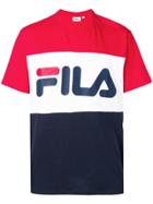 Fila Logo Print Colour Block T-shirt - Red