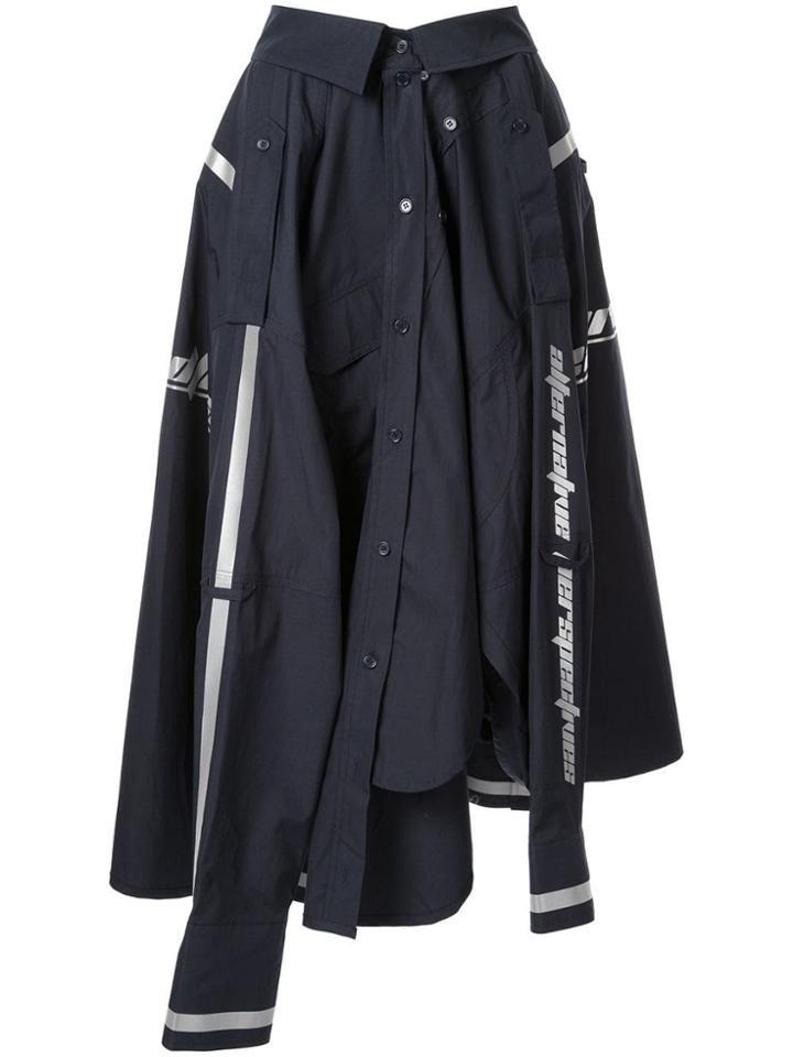 Juun.j Shirt Midi Skirt - Blue
