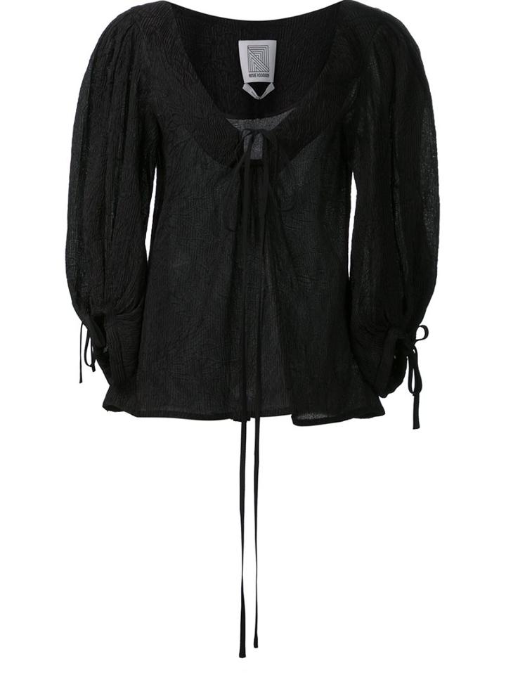 Rosie Assoulin Billow Sleeves V-neck Blouse