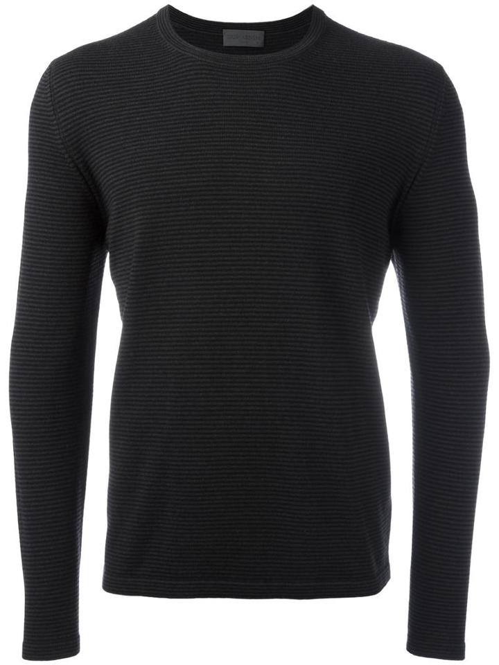 Iris Von Arnim Crew Neck Jumper, Men's, Size: Small, Black, Cashmere