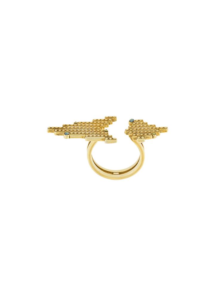 Charlotte Valkeniers Double Digit Ring - Metallic