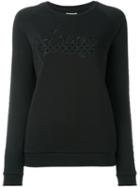 Zoe Karssen Embroidered Love Sweatshirt, Women's, Size: Small, Black, Cotton/polyester