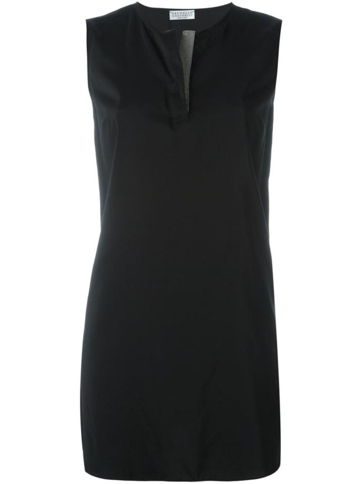 Brunello Cucinelli Sleeveless Top, Women's, Size: Small, Black, Silk/spandex/elastane