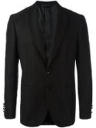 Tonello Buttoned Blazer Jacket, Men's, Size: 48, Black, Silk/cotton/acetate/viscose