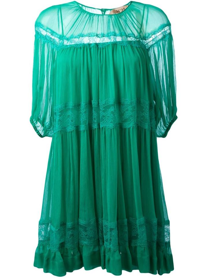 No21 Lace Detail Pleated Dress
