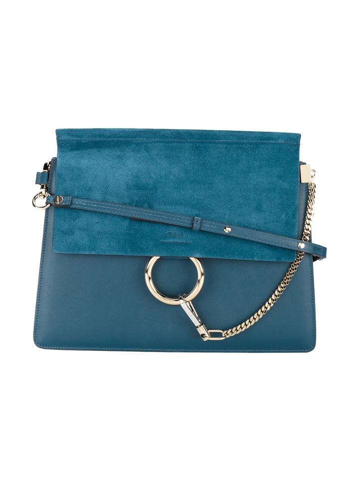 Chloé - Blue Faye Shoulder Bag - Women - Leather/metal - One Size, Leather/metal