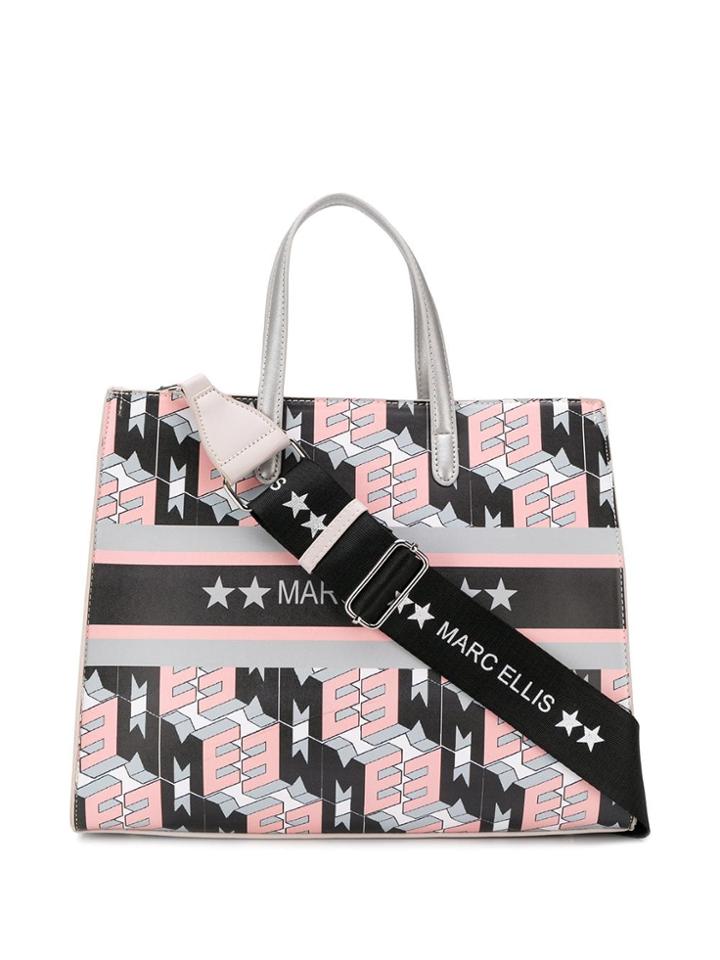 Marc Ellis Logo Print Tote Bag - Blue