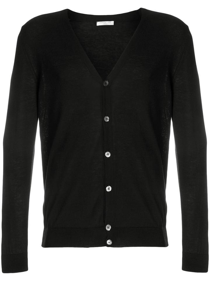Cenere Gb Slim Fit Cardigan - Black