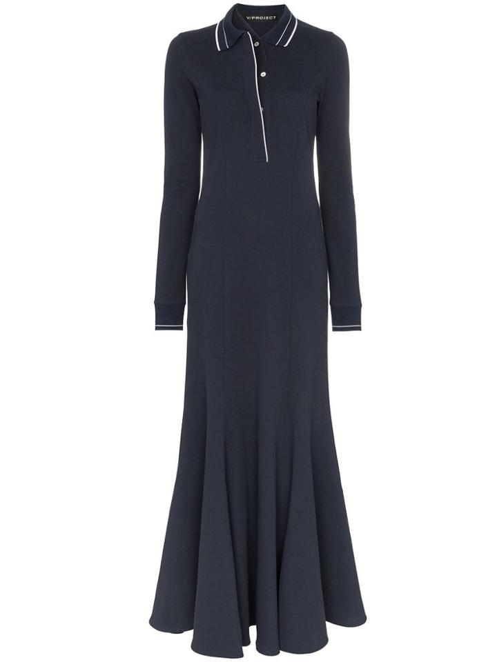 Y/project Polo Shirt Maxi Dress - Blue