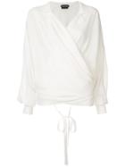 Tom Ford Long-sleeve Wrap Blouse - White