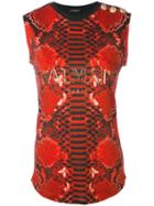 Balmain - Printed Vest - Women - Cotton - 36, Black, Cotton