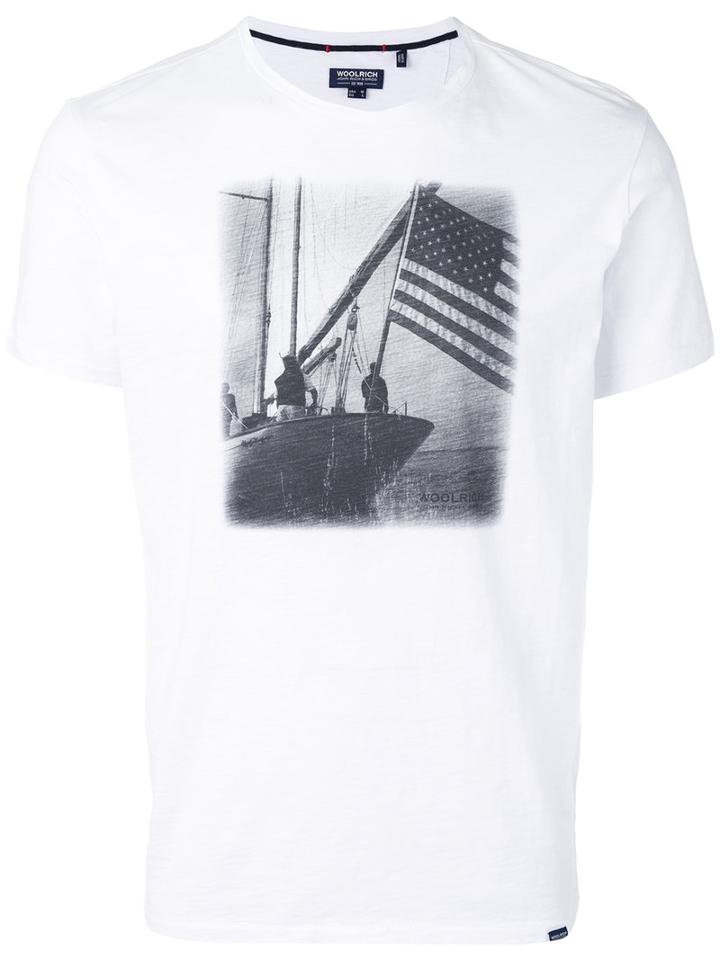 Woolrich - Printed T-shirt - Men - Cotton - L, White, Cotton