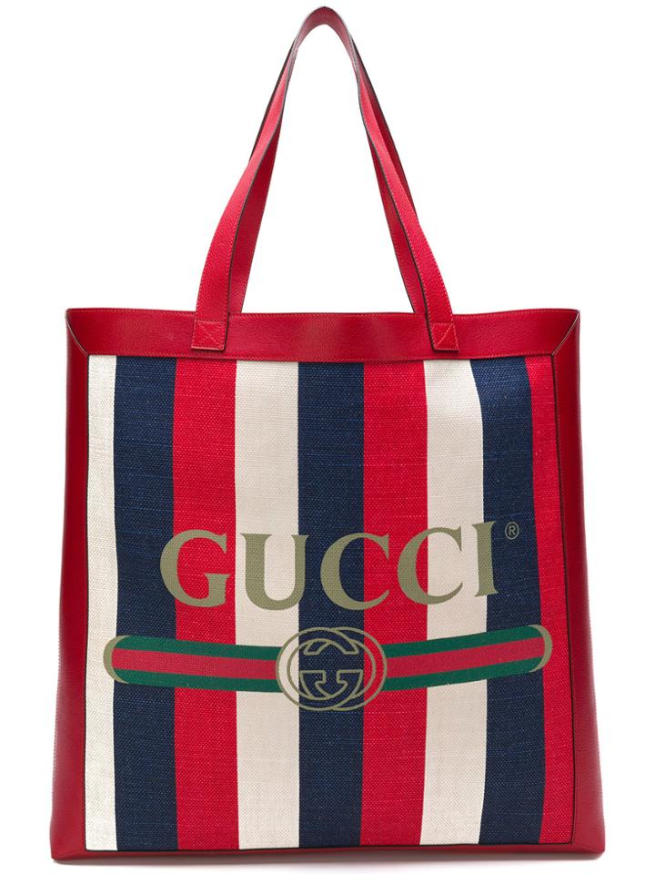 Gucci Printed Tote - Red