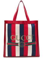 Gucci Printed Tote - Red