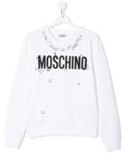 Moschino Kids Teen Printed Sweatshirt - White