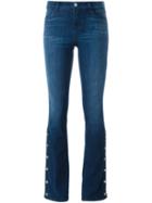J Brand Buttoned Bootcut Jeans, Women's, Size: 25, Blue, Cotton/polyester/spandex/elastane