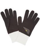 Fendi Bicolor Appliqué Gloves - Black