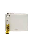 Off-white White Double Flat Leather Pouch