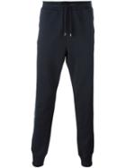 Dolce & Gabbana Embroidered Crown Track Pants, Men's, Size: 52, Blue, Cotton