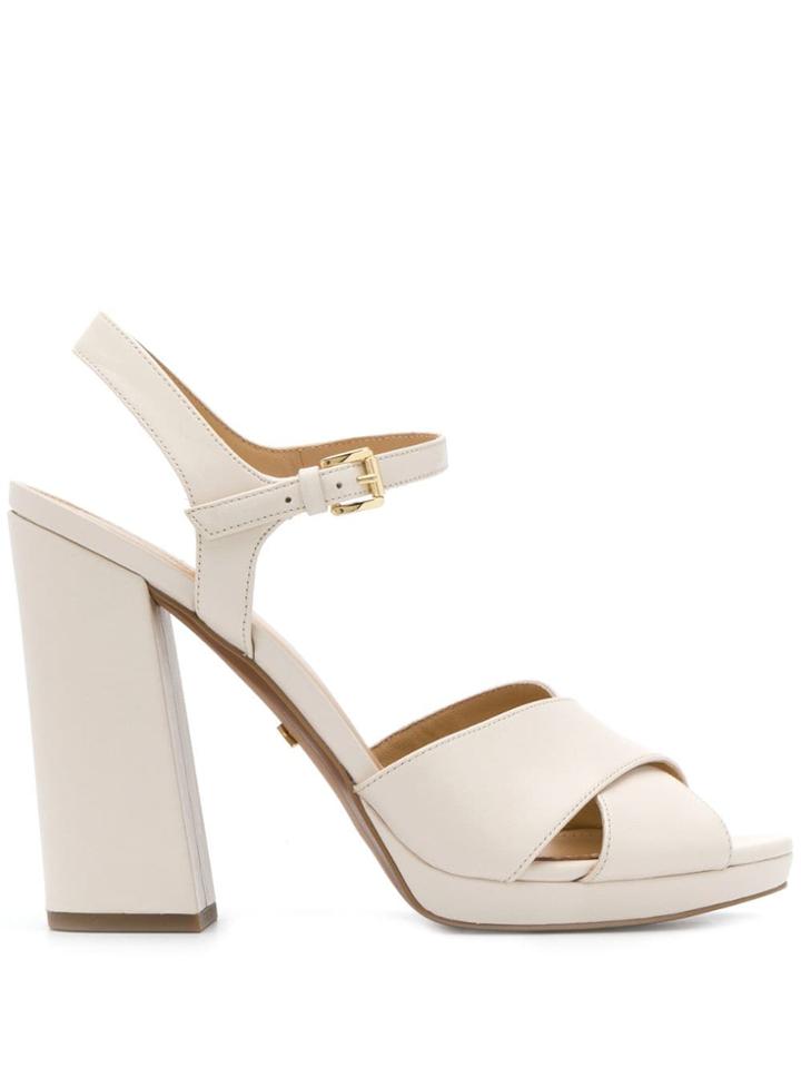 Michael Kors Collection Alexia Block-heel Sandals - Neutrals